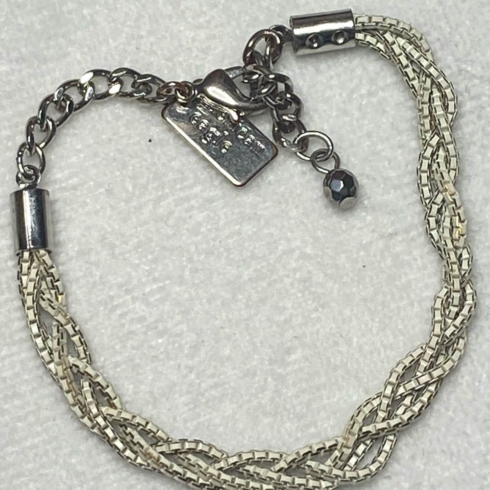 American Eagle Outfitters Silver Braided Chain Bracelet